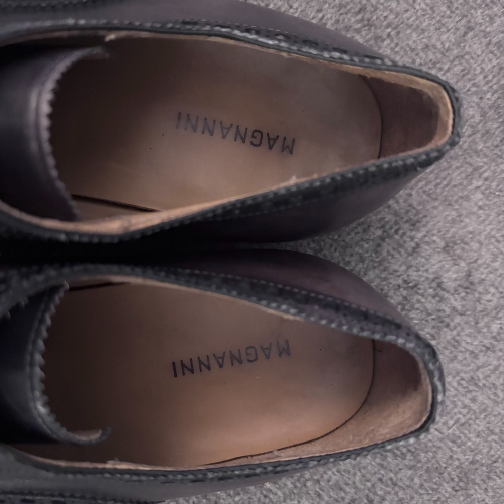 Magnanni Mens Leather Cap Toe Derby Brogues Dark Brown EU 42 US 9.5 - Picture 5 of 13